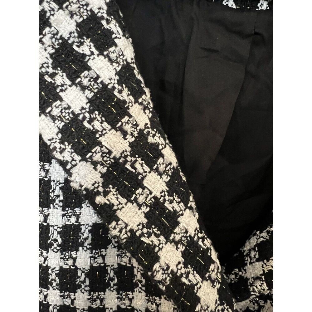 Bloomchic Women's Black & White Plaid Blazer Dressy Jacket Plus Size 22/24 NWT - Picture 7 of 9